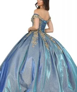 Dancing Queen - 1504 Embroidered Off-Shoulder Pleated Ballgown 9 Dancing Queen - 1504 Embroidered Off-Shoulder Pleated Ballgown