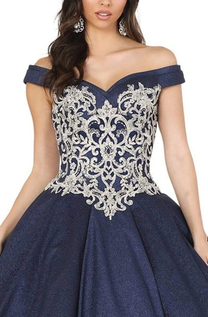 Dancing Queen - 1507 Embroidered Off-Shoulder Ballgown With Train 4 Dancing Queen - 1507 Embroidered Off-Shoulder Ballgown With Train