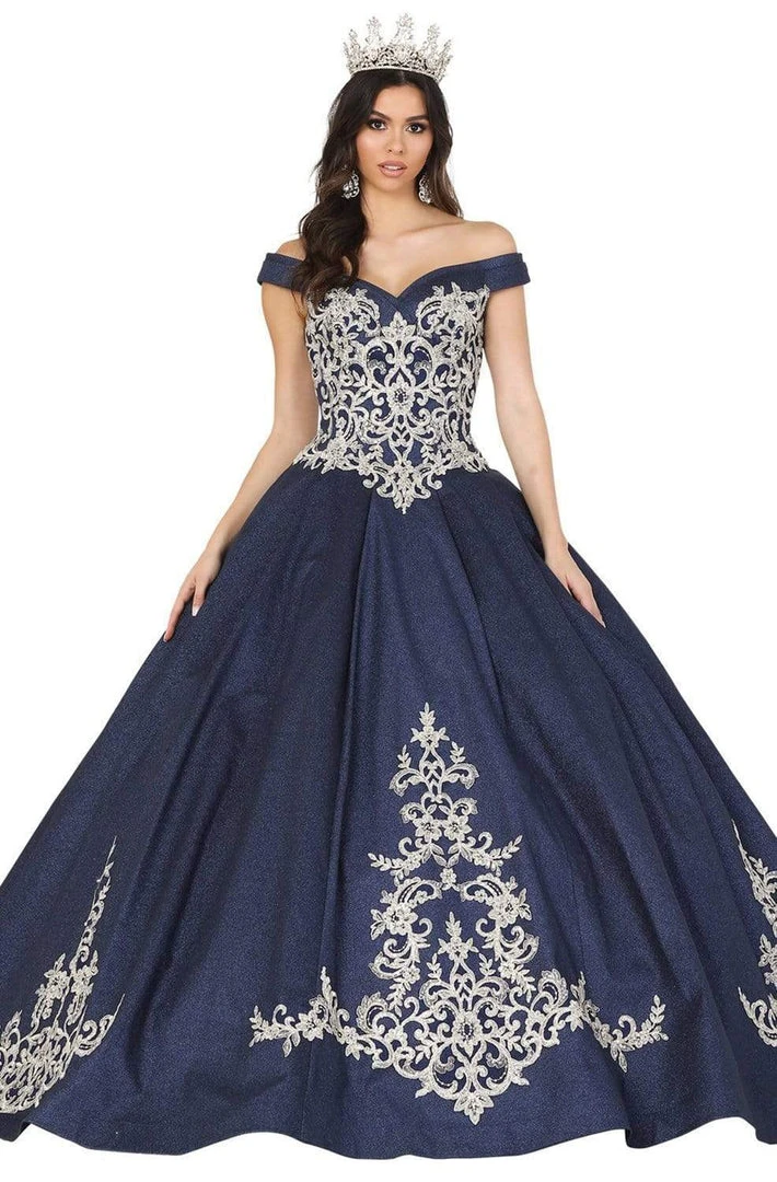 Dancing Queen - 1507 Embroidered Off-Shoulder Ballgown With Train 3 Dancing Queen - 1507 Embroidered Off-Shoulder Ballgown With Train