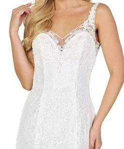 Dancing Queen - 151 Lace V-neck Mermaid Dress With Train 7 Dancing Queen - 151 Lace V-neck Mermaid Dress With Train