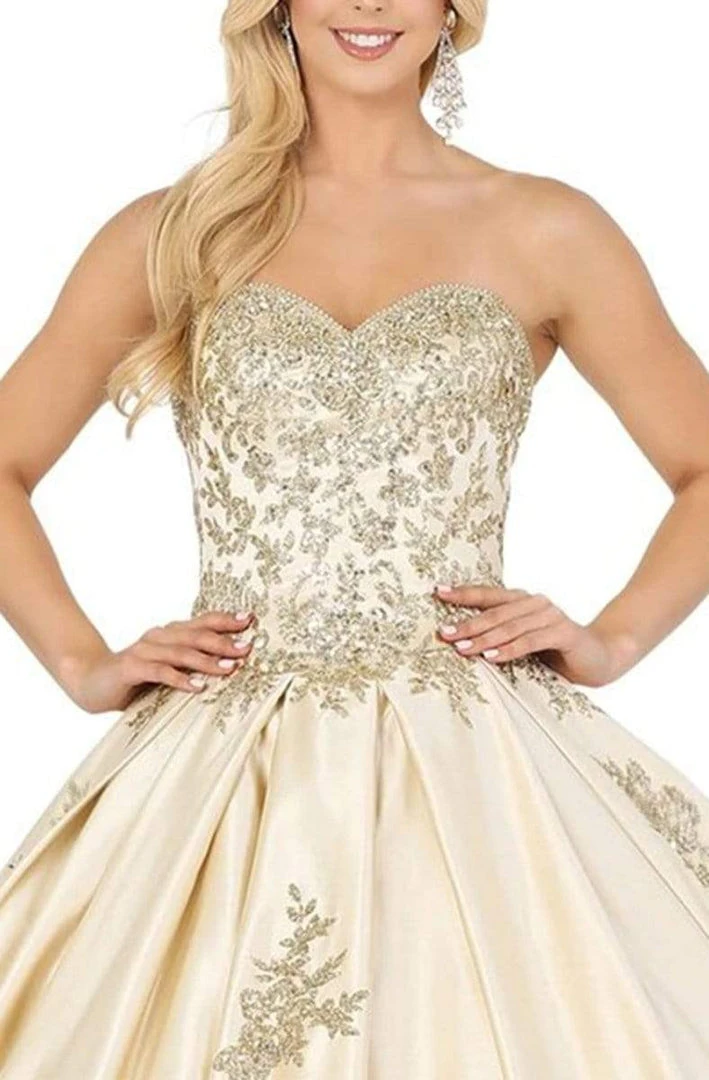 Dancing Queen - 1516 Strapless Embellished Sweetheart Ballgown 4 Dancing Queen - 1516 Strapless Embellished Sweetheart Ballgown