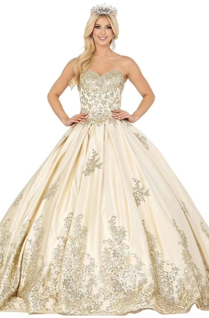 Dancing Queen - 1516 Strapless Embellished Sweetheart Ballgown 3 Dancing Queen - 1516 Strapless Embellished Sweetheart Ballgown