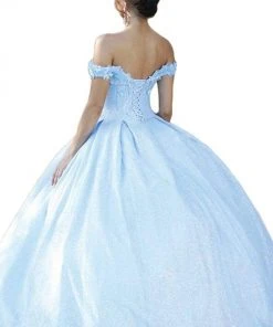 Dancing Queen - 1527 Beaded Floral Appliqued Off Shoulder Ballgown 7 Dancing Queen - 1527 Beaded Floral Appliqued Off Shoulder Ballgown