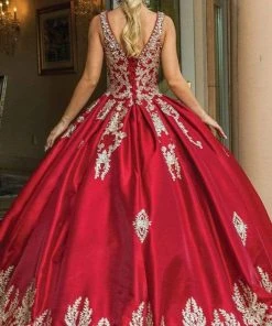 Dancing Queen - 1551 Beaded Lace Applique Embellished Ballgown 7 Dancing Queen - 1551 Beaded Lace Applique Embellished Ballgown