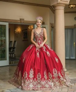 Dancing Queen - 1551 Beaded Lace Applique Embellished Ballgown 8 Dancing Queen - 1551 Beaded Lace Applique Embellished Ballgown