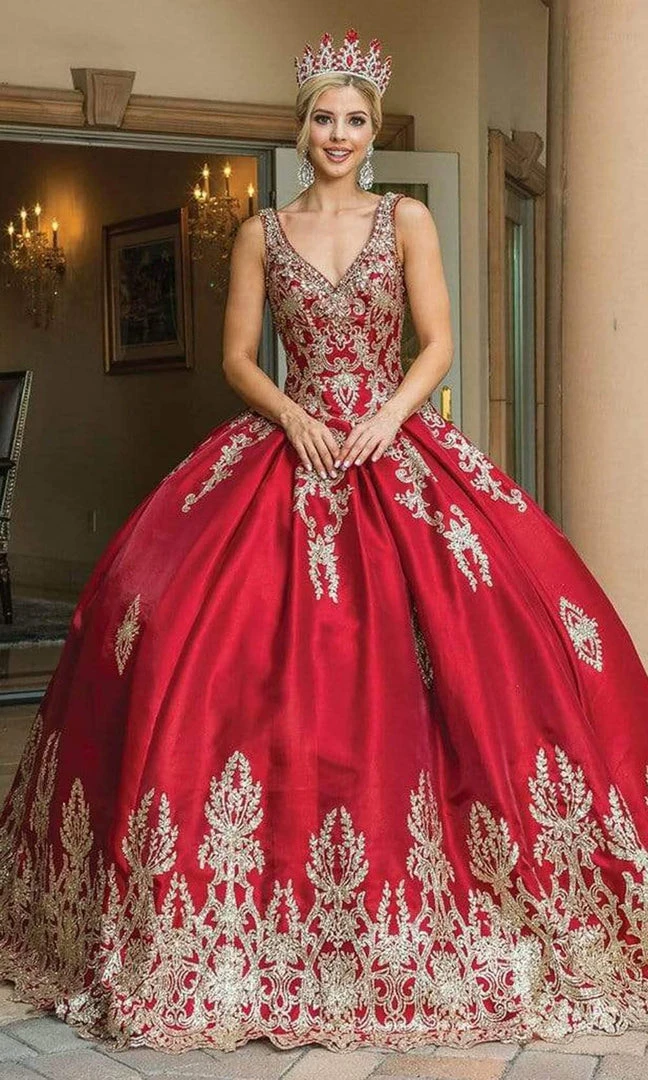 Dancing Queen - 1551 Beaded Lace Applique Embellished Ballgown 3 Dancing Queen - 1551 Beaded Lace Applique Embellished Ballgown