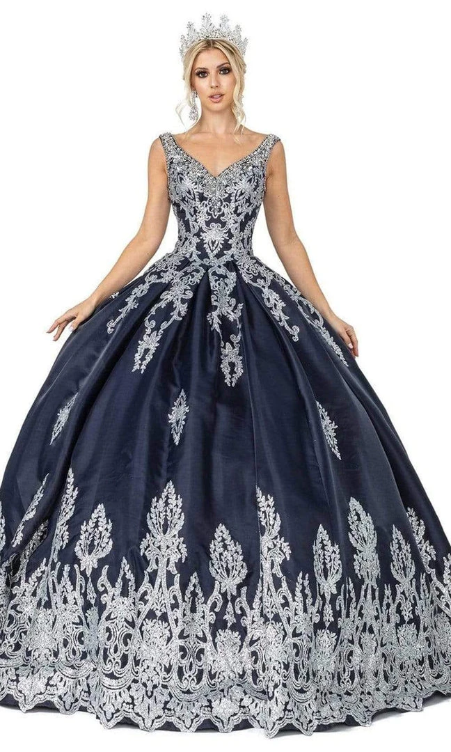 Dancing Queen - 1551 Beaded Lace Applique Embellished Ballgown 6 Dancing Queen - 1551 Beaded Lace Applique Embellished Ballgown