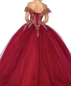 Dancing Queen - 1564 Lace Applique Off Shoulder Ballgown