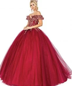 Dancing Queen - 1564 Lace Applique Off Shoulder Ballgown