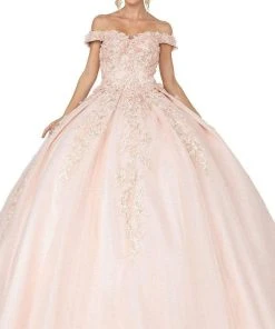 Dancing Queen - 1564 Lace Applique Off Shoulder Ballgown