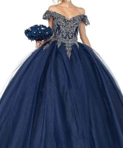Dancing Queen - 1564 Lace Applique Off Shoulder Ballgown