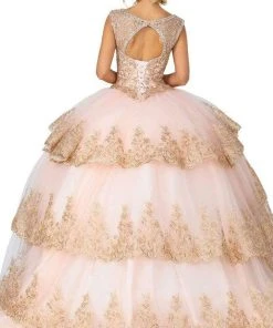 Dancing Queen - 1565 Lace Appliqued Multi-Tiered Ballgown 7 Dancing Queen - 1565 Lace Appliqued Multi-Tiered Ballgown