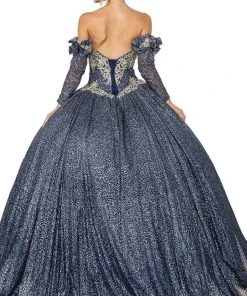 Dancing Queen - 1568 Beaded Long Sleeve Ballgown