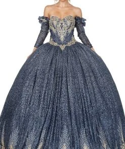 Dancing Queen - 1568 Beaded Long Sleeve Ballgown