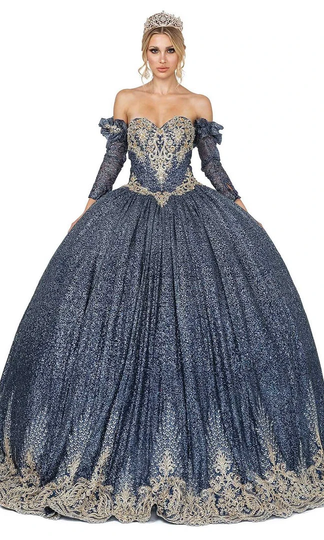 Dancing Queen - 1568 Beaded Long Sleeve Ballgown 3 Dancing Queen - 1568 Beaded Long Sleeve Ballgown