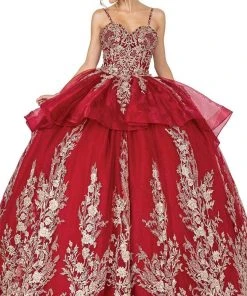 Dancing Queen - 1590 Spaghetti Strap Applique Ballgown