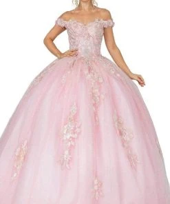 Dancing Queen - 1592 Floral Off Shoulder Ballgown