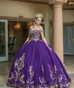 Dancing Queen - 1596 Embroidered Off Shoulder Ballgown 9 Dancing Queen - 1596 Embroidered Off Shoulder Ballgown