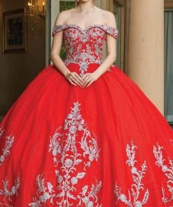 Dancing Queen - 1596 Embroidered Off Shoulder Ballgown 11 Dancing Queen - 1596 Embroidered Off Shoulder Ballgown