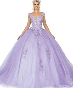 Dancing Queen - 1597 Beaded Floral Lace Applique Tulle Ballgown 9 Dancing Queen - 1597 Beaded Floral Lace Applique Tulle Ballgown