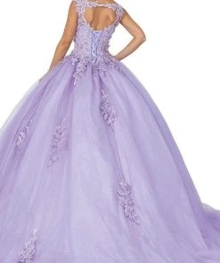 Dancing Queen - 1597 Beaded Floral Lace Applique Tulle Ballgown 8 Dancing Queen - 1597 Beaded Floral Lace Applique Tulle Ballgown