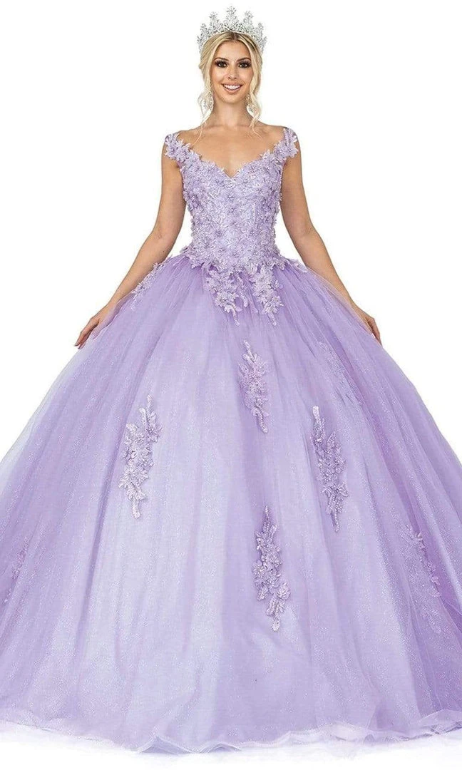 Dancing Queen - 1597 Beaded Floral Lace Applique Tulle Ballgown 3 Dancing Queen - 1597 Beaded Floral Lace Applique Tulle Ballgown