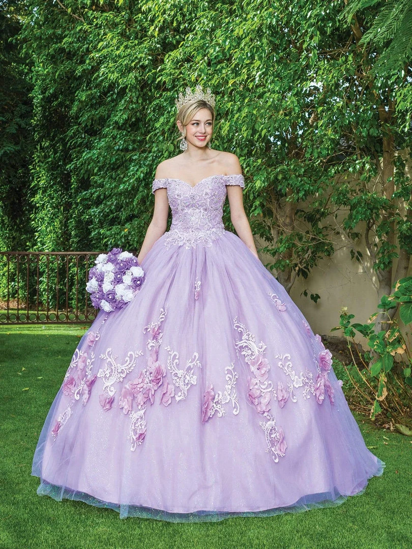 Dancing Queen - 1598 Floral Accented Ballgown 5 Dancing Queen - 1598 Floral Accented Ballgown