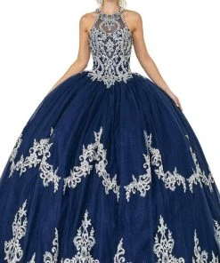 Dancing Queen - 1607 Halter Cutout Corset Ballgown
