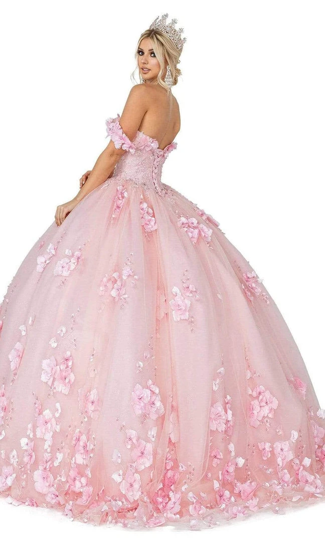 Dancing Queen - 1613 Floral Adorned Ballgown 4 Dancing Queen - 1613 Floral Adorned Ballgown