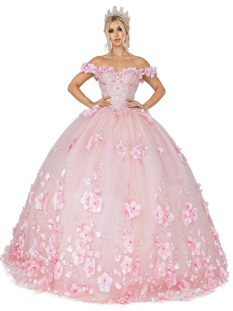 Dancing Queen - 1613 Floral Adorned Ballgown 5 Dancing Queen - 1613 Floral Adorned Ballgown