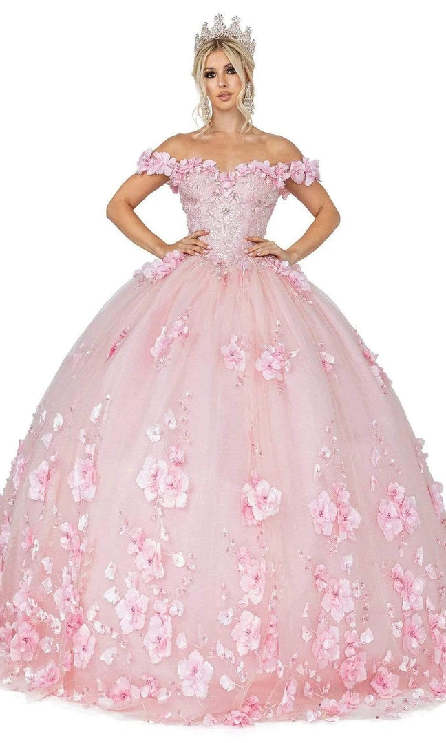 Dancing Queen - 1613 Floral Adorned Ballgown 3 Dancing Queen - 1613 Floral Adorned Ballgown