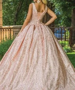 Dancing Queen - 1624 Sequin Showered Shiny Ballgown 6 Dancing Queen - 1624 Sequin Showered Shiny Ballgown