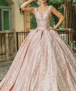 Dancing Queen - 1624 Sequin Showered Shiny Ballgown