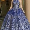 Dancing Queen - 1626 Halter Neck Striking Detailed Ballgown 1 Dancing Queen - 1626 Halter Neck Striking Detailed Ballgown