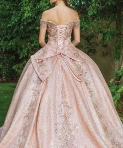 Dancing Queen - 1654 Bow Back Shimmering Ballgown