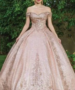 Dancing Queen - 1654 Bow Back Shimmering Ballgown