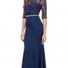 Dancing Queen - 2201 Floral Lace Fitted Prom Gown