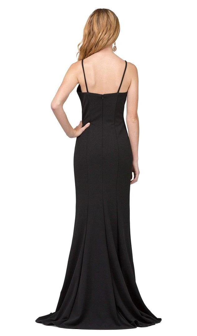 Dancing Queen - 2264 Sleeveless Sleek V-neck Sheath Prom Dress 5 Dancing Queen - 2264 Sleeveless Sleek V-neck Sheath Prom Dress