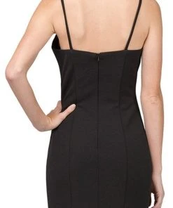 Dancing Queen - 2264 Sleeveless Sleek V-neck Sheath Prom Dress 10 Dancing Queen - 2264 Sleeveless Sleek V-neck Sheath Prom Dress