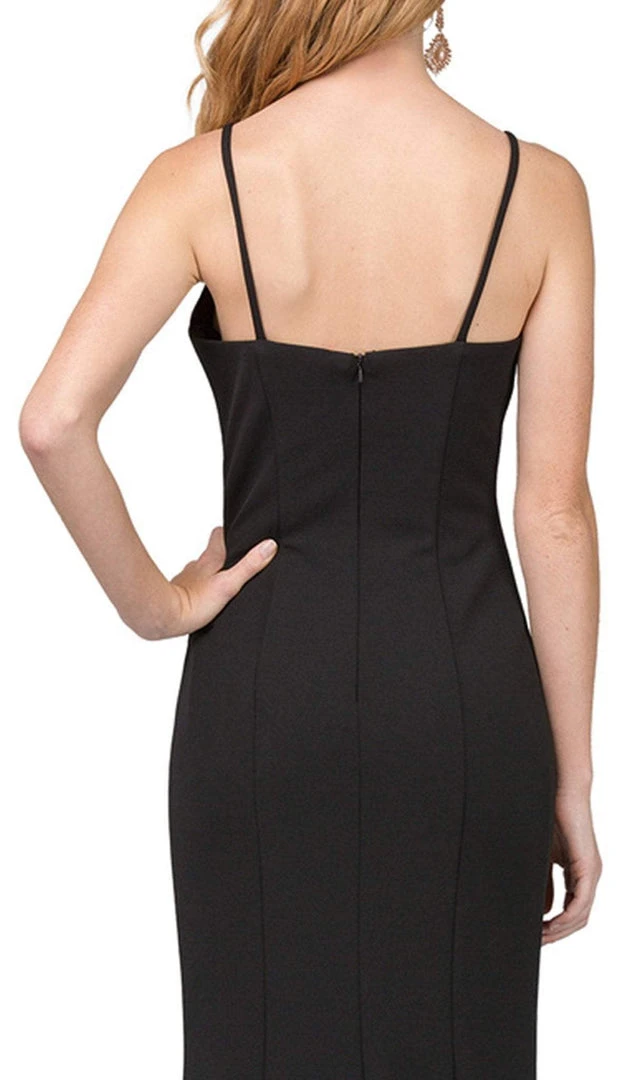 Dancing Queen - 2264 Sleeveless Sleek V-neck Sheath Prom Dress 6 Dancing Queen - 2264 Sleeveless Sleek V-neck Sheath Prom Dress