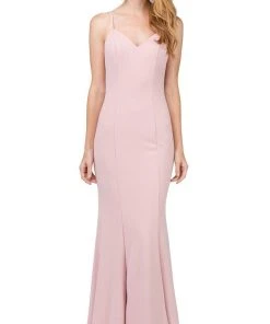Dancing Queen - 2264 Sleeveless Sleek V-neck Sheath Prom Dress 11 Dancing Queen - 2264 Sleeveless Sleek V-neck Sheath Prom Dress