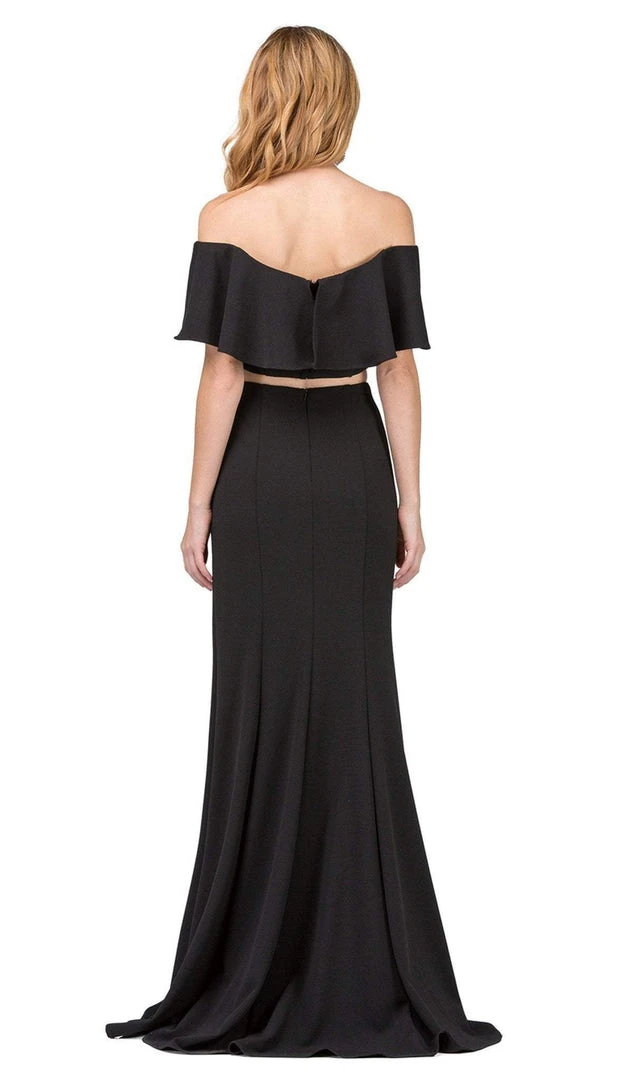 Dancing Queen - 2342 Two Piece Ruffled Off-Shoulder Sheath Prom Dress 5 Dancing Queen - 2342 Two Piece Ruffled Off-Shoulder Sheath Prom Dress