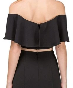 Dancing Queen - 2342 Two Piece Ruffled Off-Shoulder Sheath Prom Dress 11 Dancing Queen - 2342 Two Piece Ruffled Off-Shoulder Sheath Prom Dress