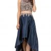 Dancing Queen - 2389 Two Piece Gilded Jewel High Low A-line Prom Dress