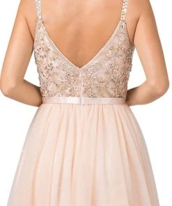 Dancing Queen - 2519 Sleeveless Embroidered Bodice Tulle Gown