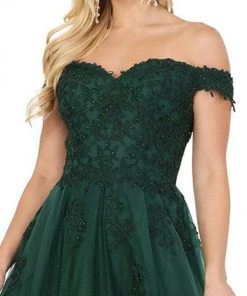 Dancing Queen - 2939 Embroidery Appliqued Off Shoulder Long Gown 9 Dancing Queen - 2939 Embroidery Appliqued Off Shoulder Long Gown