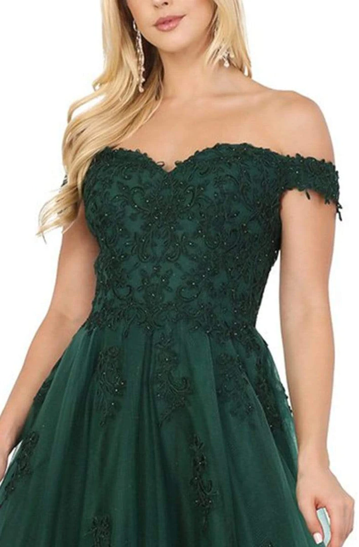 Dancing Queen - 2939 Embroidery Appliqued Off Shoulder Long Gown 6 Dancing Queen - 2939 Embroidery Appliqued Off Shoulder Long Gown