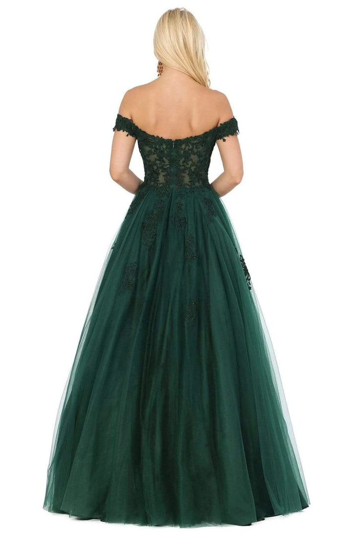 Dancing Queen - 2939 Embroidery Appliqued Off Shoulder Long Gown 5 Dancing Queen - 2939 Embroidery Appliqued Off Shoulder Long Gown