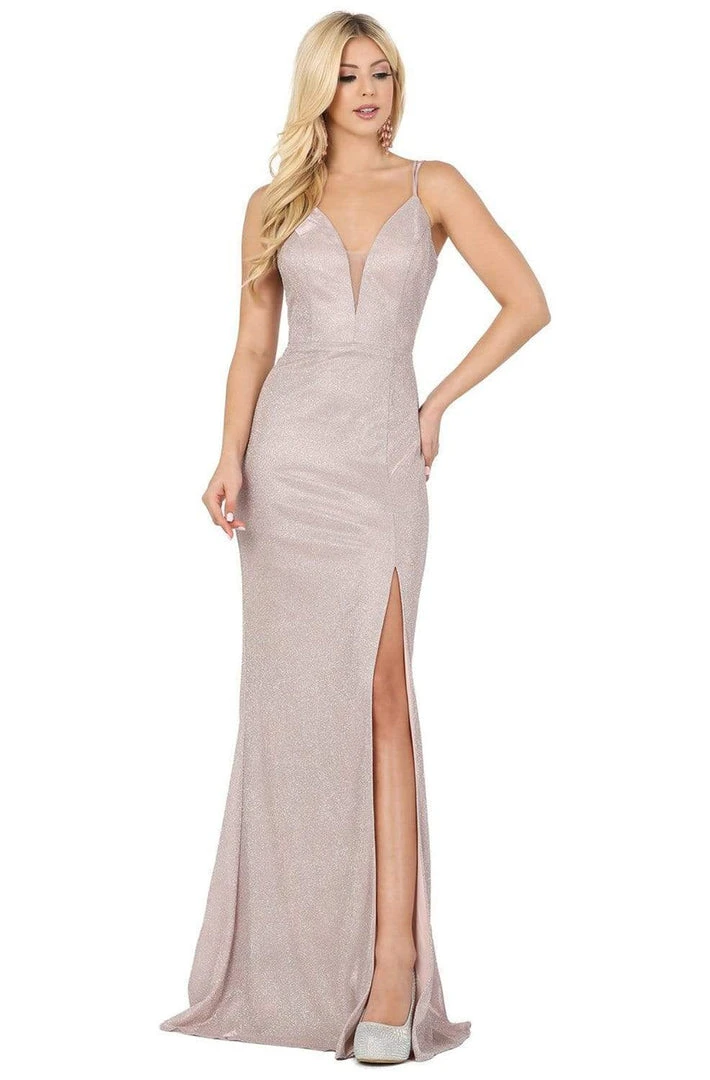Dancing Queen - 2947 Sleeveless V Neck Glitter Finish Prom Dress 3 Dancing Queen - 2947 Sleeveless V Neck Glitter Finish Prom Dress