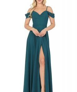 Dancing Queen - 2961 Lace Back Cold Shoulder A-Line Prom Dress 10 Dancing Queen - 2961 Lace Back Cold Shoulder A-Line Prom Dress